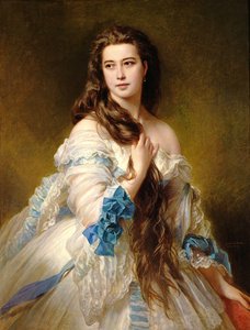 Porträtt av Madame Rimsky-Korsakov (1833-78) född Varvara Dmitrievna Mergassov, 1864